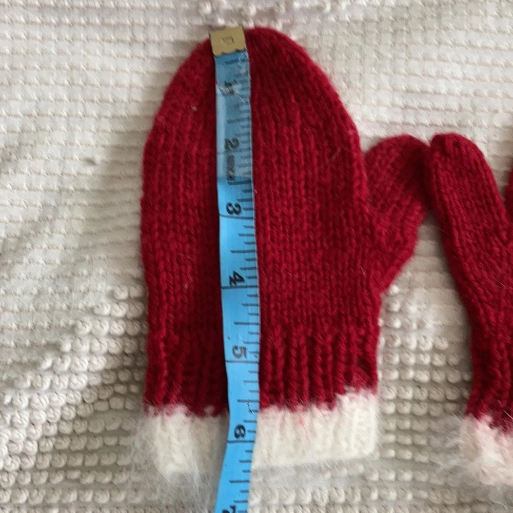 Vintage handmade child’s mittens cashmere cuffs